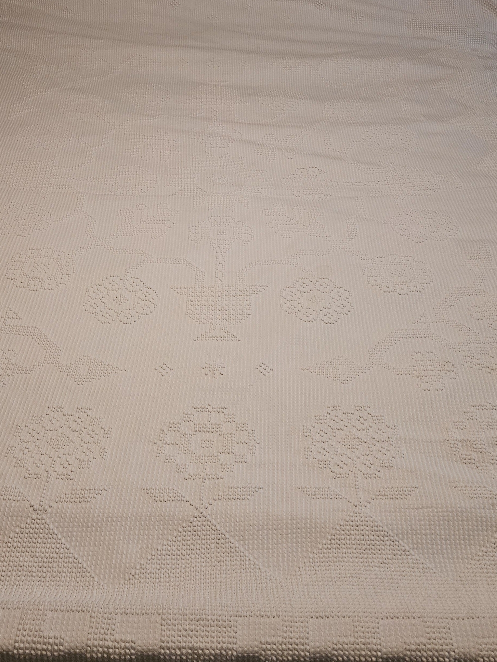 Vintage Chenille Hobnail Bates George Washington Bedspread 108x94 Cutter. - Picture 5 of 8